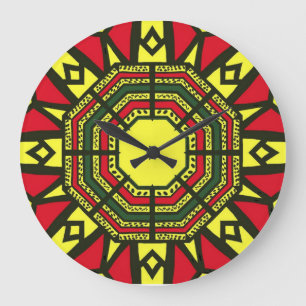 Afrocentric Mandala Grote Klok