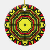 Afrocentric Mandala Keramisch Ornament (Achterkant)