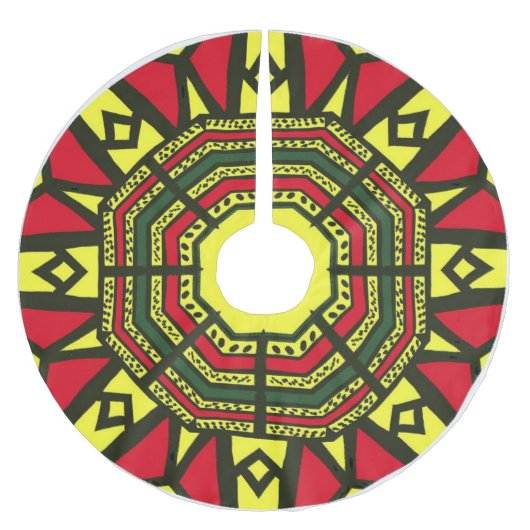 Afrocentric Mandala Kerstboom Rok (Voorkant)