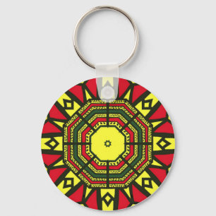 Afrocentric Mandala Sleutelhanger