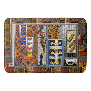 Afrocentric Motif Pattern Print Badmat