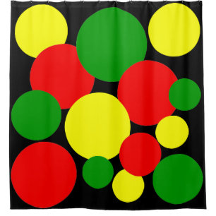 Afrocentric Polka Dots Douchegordijn