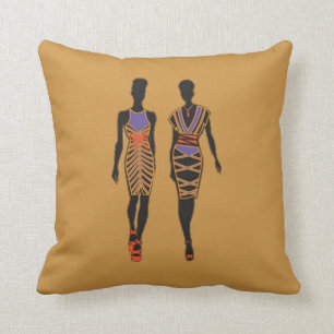 Afrocentric Silhouette 2 Sided Pillow Kussen