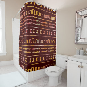 Afrocentric Tribal Motif Patroon Douchegordijn
