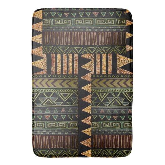 Afrocentric Tribal Motif Pattern Afdrukken Badmat (Voorkant Verticaal)