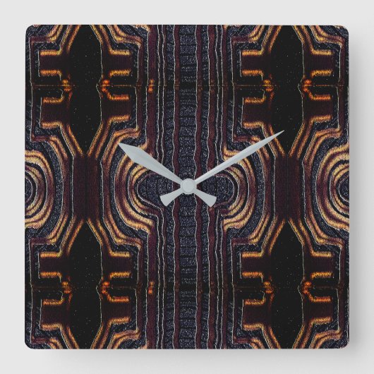 Afrocentric Tribal Motif  Vierkante Klok (Voorkant)