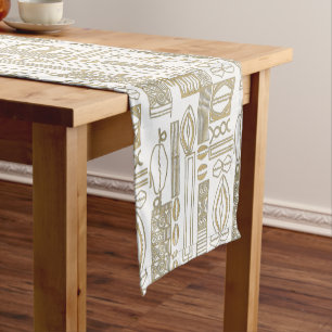 Afrocentric Urban Modern Motif Korte Tafelloper