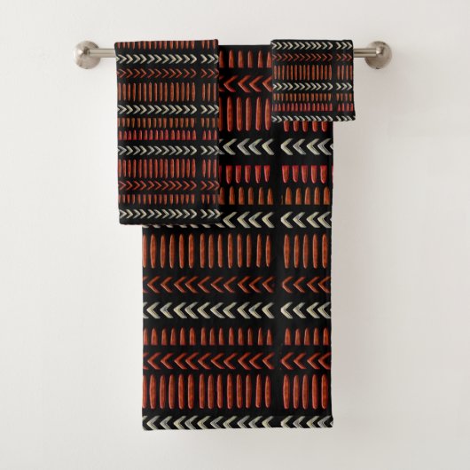 Afrocentrisch bewegingsontwerp bad handdoek (Insitu)