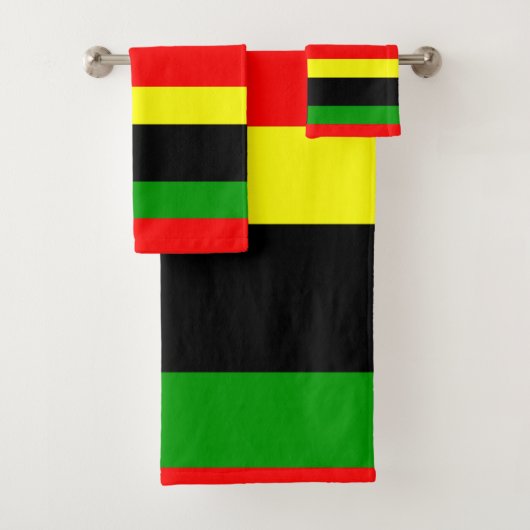 Afrocentrisch gestreept bad handdoek (Insitu)