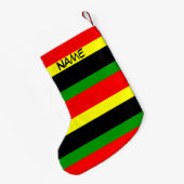 Afrocentrisch gestreept kleine kerstsok (Achterkant (Hangend))