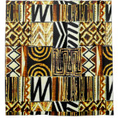 Afrocentrisch gestresst douchegordijn (Voorkant)