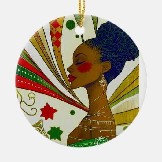 Afrocentrisch hangend Ornament (Voorkant)
