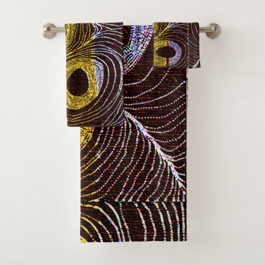 Afrocentrisch Tribal Vogelveer Bad Handdoek (Insitu)
