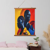 Afrocentrische Abstracte kunst Hangend Wandkleed (Slaapkamer)