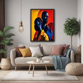 Afrocentrische Abstracte kunst Perfect Poster