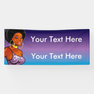 Afrocentrische banner van 2,5 x 6 inch