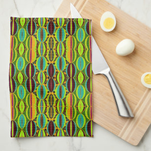 Afrocentrische Geometrische Kauri Schelpen Theedoek