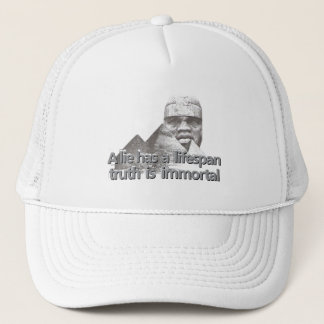 Afrocentrische grootheid citaat trucker pet
