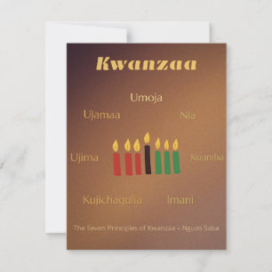 Afrocentrische Pan-Afrikaanse Kwanzaa-feest Feestdagenkaart