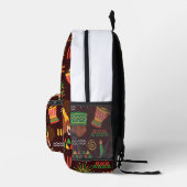 Afrocentrische print gesneden naai rugzak (Rechts)