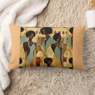Afrocentrische Renaissance Vrouwen Patroon Fabric- Kussen