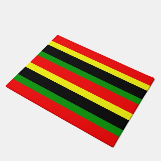 Afrocentrische strips deurmat (Schuin)
