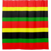 Afrocentrische strips douchegordijn (Voorkant)