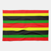 Afrocentrische strips theedoek (Horizontaal)