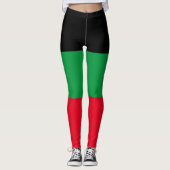 "Afrocentrische verrukking" Pan-Afrikaanse Teensli Leggings (Voorkant)