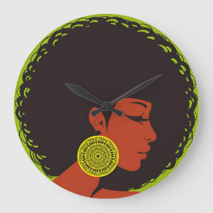 Afrocentrische wandklok grote klok