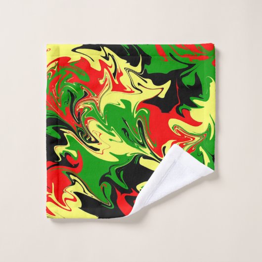 Afrocentrische wervelingen bad handdoek (Wasdoekje)