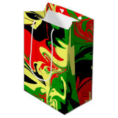 Afrocentrische wervelingen medium cadeauzakje (Voorkant Gekanteld)