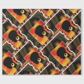afrocentrische wikkeling cadeaupapier (Vlak)
