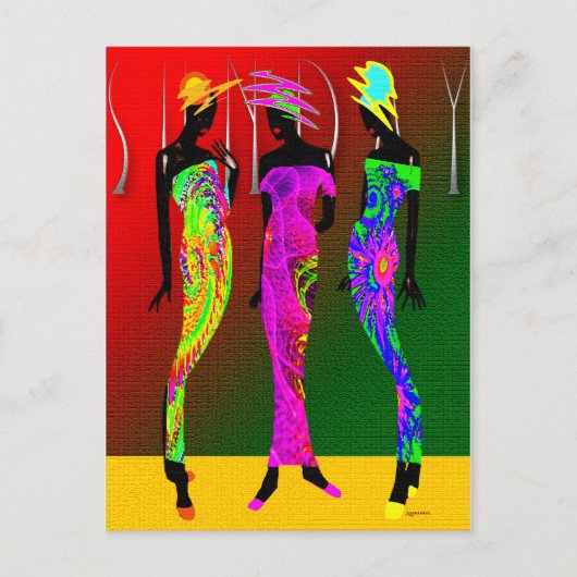 Afrocentrische zondagskerk briefkaart (Voorkant)