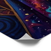 Afrofuturism Queen Cosmic Nebula Wall Art Poster (Coin)