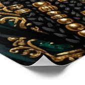 Afrofuturisme Art déco Émeraude Or Reine Noire (Coin)