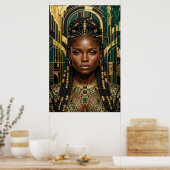 Afrofuturisme Art déco Émeraude Or Reine Noire (Cuisine)