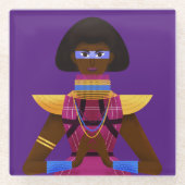 Afrofuturisme Glazen Onderzetter (Voorkant)