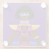 Afrofuturisme Glazen Onderzetter (Achterkant)