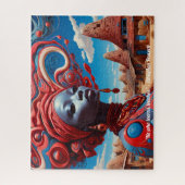 Afrofuturisme :Levendige Afrikaanse schoonheid en Legpuzzel (Verticaal)