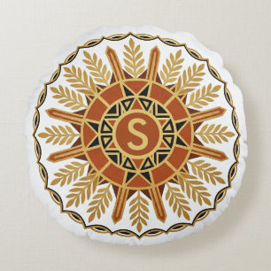 Afrohemiaanse Sierlijk Schild Ronde Kussen