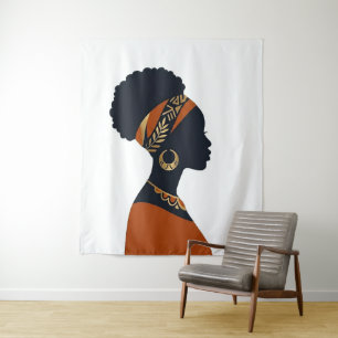 Afrohemian Koningin Stralende Muurschildering Tapi Wandkleed