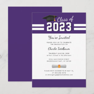 Afronding 2026 Paars Wit Geslaagd Feest Kaart