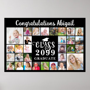 Afronding 30 Foto Collage Jaar Afstudeergeschenk Poster