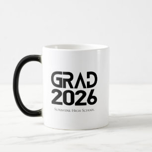 Afronding Klas 2026 Zwart Wit Minimalistisch Magische Mok