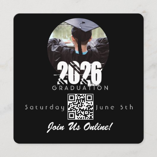 Afrondings online uitnodiging QR-code 2026 (Voorkant)