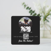 Afrondings online uitnodiging QR-code 2026 (Staand voorkant)