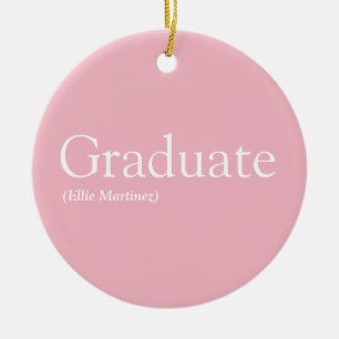 Afrondingsdefinitie Meisjesachtig Roze Leuk Keramisch Ornament