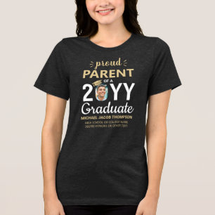 Afrondingsfoto Trotse Ouder Jaar van Afstuderen Af Tri-Blend Shirt