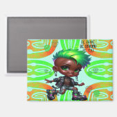 Afropunk Be Brave Magnet Magneet (Voorkant / Achterkant)